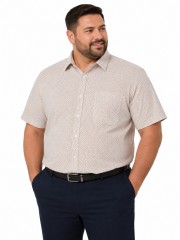    NM elasztikus extra r.u ing - Drapp aprómintás Extra méret